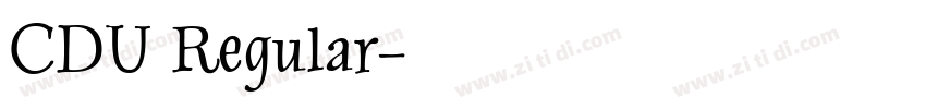CDU Regular字体转换